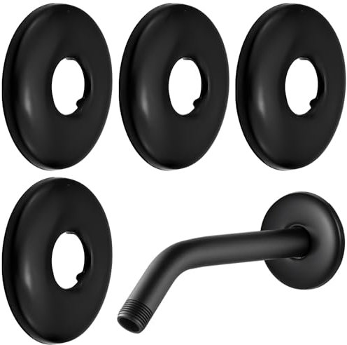 Duscharm-Flansch, 6,3 cm, rund, Ersatz-Rosettenplatte, Duschrohr-Abdeckplatte für Dusche, 4 Stück