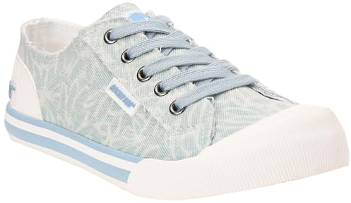 ROCKET DOG Womens Jazzin Sneaker, Light Blue, 4 UK