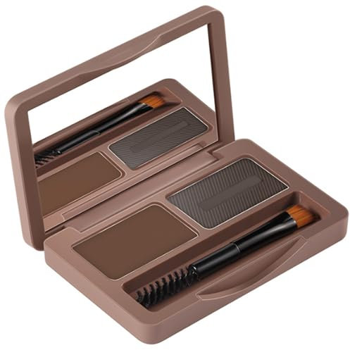 Poudre de sourcils étanche, 2 couleurs poudre de sourcils imperméable naturel de poudre de poudre de poudre de poudre de poudre de sculpture pour filles pour les filles brun foncé et gris 1set, poudr