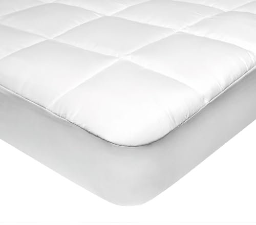 Feluna Mikrofaser Matratzen-Topper gepolsterter Matratzen-Auflage - Matratzenschoner Unterbett Microfaser-Polyester-Schoner mit Soft-Touch (80x200cm)