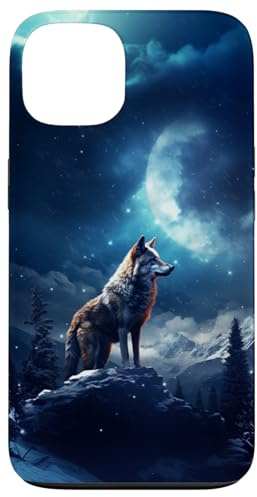 Wolf Moon Mystischer Wolfsliebhaber Hülle für iPhone 13