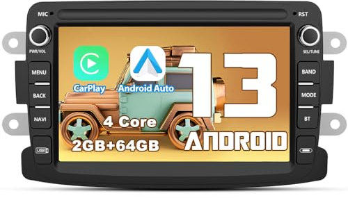 AWESAFE Android 13 Autoradio 2G+64G mit 7 Zoll Touchscreen für Renault Dacia, Duster Sandero Logan Captur Lodgy Dokker Symbol mit Navigation Lenkradsteuerung WiFi Carplay