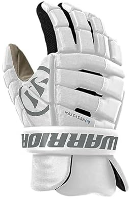WARRIOR Burn Lacrosse Gloves, 2024 Model (Medium 12), White