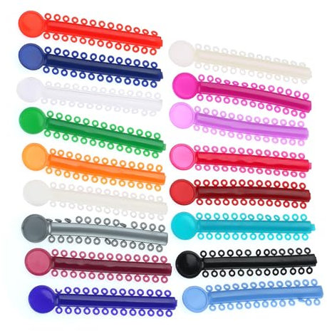 Haosie Ortodoncia Goma EláStica, 40 Piezas Multicolor Elasticos Ortodoncia, Gomas Elasticas Para Ortodoncia, Accesorios de Ortodoncia