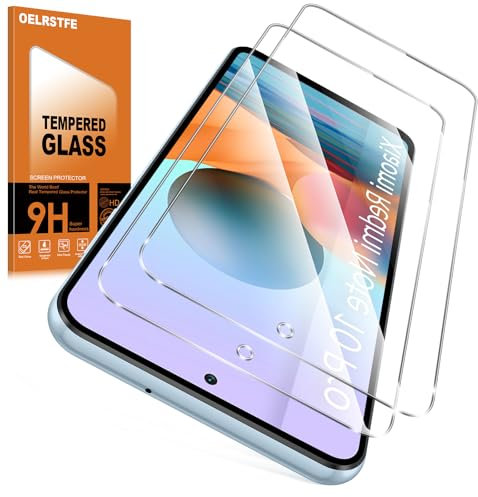 Oelrstfe Verre Trempé pour Xiaomi Redmi Note 10 Pro 4G 2 Pièces,Film Vitre Protection écran Dureté 9H Anti Rayures Sans Bulless Ultra Transparent HD Haute Sensibilité Protecteur D'écran
