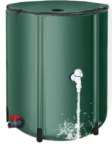 Fût d'eau de pluie en PVC de 26 gallons, pliable, réservoir d'eau de pluie, réservoir de stockage, tonneau | citerne de pluie robuste, facile à installer, citerne de pluie pliable, citerne de pluie