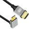 chenyang Câble HDMI 2.1, HDMI mâle vers mini HDMI mâle coudé à 90 degrés vers le haut, 8K @ 60 Hz, 4K @ 120 Hz, 48 Gbit/s, câble plaqué or ultra haut débit de 0,5 m pour TV, moniteur, ordinateur