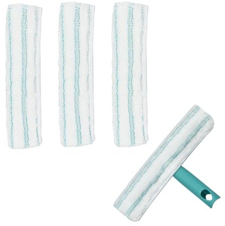3 Stück Ersatzbezug für Leifheit Fensterwischer, Mikrofaser Ersatz Bezug, Einwascher Window Washer M kompatibel Mit Leifheit Fensterwischer, Fensterreiniger mit doppelter Reinigungskraft