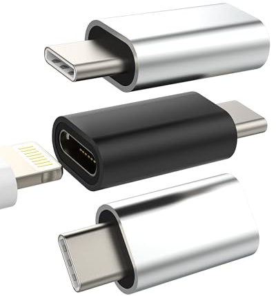 Adattatore Lightning Femmina a USB C Maschio Ricarica(3pack)per iPhone 16 15 Caricabatterie Cavo per Apple Tipo C Adapter per iPad Cable Connettore Android Convertitore Compatibile per Samsung S25 S24