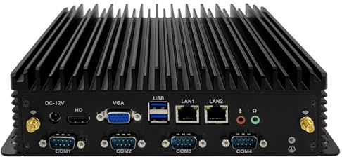 Tokigns Fanless Mini PC I5 7200U 8GB DDR4 256GB SSD Industrial Mini Computer 4K Display 5xCOM RS232 1xCOM RS485 Metal Case