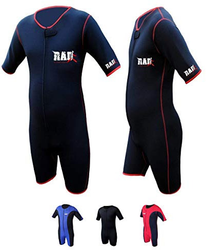 RAD Neopren Schweiß Sauna Anzug Männer Gewichtsverlust Workout Sauna Anzug für Frauen Sport Übung Fitness, Schwarz, Large