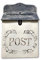 The Nifty Nook I Vintage Style Briefkasten I Nostalgischer Charme Home Decor I Farmhouse Design I 40,4 cm Höhe x 27,9 cm Breite (weiß rechteckig)