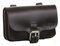 MIKA 28059701 - Gürteltasche M aus Echt Leder/Sattelleder, unterteiltes Hauptfach, Reißverschlussfach und 2 Gürtelschlaufen, Hüfttasche im Querformat in schwarz, Taillentasche ca. 15 x 5 x 11 cm