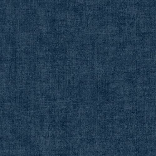 Linen Texture Effect Wallpaper Blue Muriva 173533
