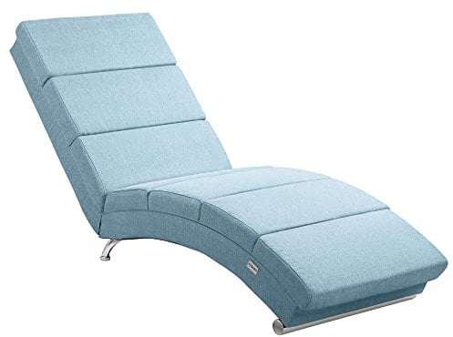Casaria® Relaxliege XXL London 186x89x55cm Ergonomisch Stoff Gepolstert 180 kg Belastbarkeit Wohnzimmer Büro Indoor Chaiselongue Relaxsessel Liege Blau