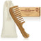 COM-FOUR® Premium Sandelholz-Haarkamm, grob gezahnter Haarkamm aus Sandelholz, nachhaltiger Holzkamm aus Massivholz, Frisierkamm für jeden Haartyp (1-teilig Kamm)