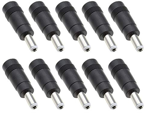 Create idea 10 Stück 5,5 mm x 2,1 mm Buchse auf 5,5 mm x 2,5 mm Stecker Buchse DC Netzadapter Konverter Anschlüsse für CCTV-Kamera-Anwendungen