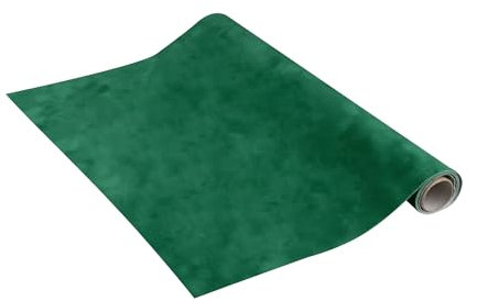 Venilia Lámina adhesiva, Terciopelo Velvet óptica Verde, 67,5cm x 1m, Espesor 140μ, Vinilo autoadhesivo para muebles o cocina, decorativas papel pintado pared, PVC sin ftalatos, Fabricado en UE