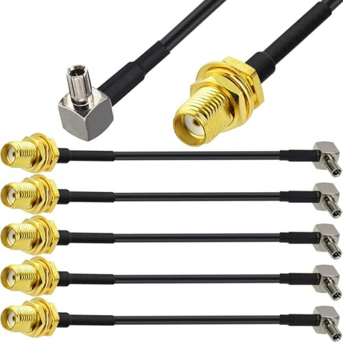 Xiatiaosann 4G LTE Antenne SMA Adapter auf TS9 Stecker SMA Buchse auf TS9 mit Kabel RG174 für Netgear AC785 Hsdpa für Huawei 2G 3G 4G LTE Antenne UMTS Mobile Broadband Mehrweg, 5 Stück