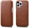 FUTLEX Leather Folio Case Compatible with iPhone 13 Pro - Vintage Style Genuine Leather Flip Folio Design Cover - Built-in Magnetic Closure - Brown