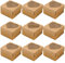 10 Stück Braune Kraftpapier Geschenkboxen, Geschenkverpackung Schachtel, Einweg Pappschachtel, Kleine Karton Box Verpackung, mit klarem Fenster in Herzform, für Geburtstag, Party, Hochzeit (Braun)