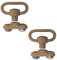 ND Sling Mount Sling Swivel 1,25 Zoll Adapteraufsatz für M-Lok Schiene, hochfester Stahl, Flugzeugaluminium, matt hellbraun, 2 Stück