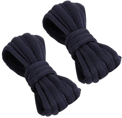 VSUDO 90 cm Cordones Azul Marino Ovalados para Zapatillas, Cordones Zapatillas Azul Marino de Baloncesto, Oval Navy Blue Shoe Laces, Cordones de Zapatos Azul Marino (1 Par-Azul Marino-090cm)