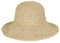 Chapeau de paille pliable à large bord pour femme, beige, Taille unique