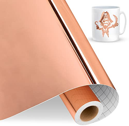 IModeur Cricut Rouleau de vinyle permanent en métal doré rose 30,5 cm x 4,58 m pour décoration intérieure et extérieure