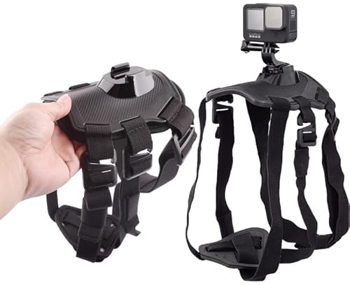 Hundegeschirr Für Gopro, Weiches Und Verstellbares Gopro-Hundegeschirr Für Große, Mittlere Und Kleine Hunde, Kann Zur Brust- Und Rückenfixierung Verwendet Werden, Geeignet Für Alle Gopro