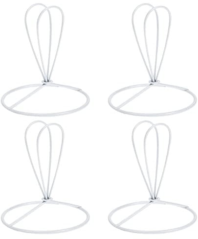 Halter Clip DIY Abdeckung Lampenschirm Schirm Ring Passer Ersatz: Gestell Fabrikat Mm Trommel Tisch Draht Bügel Licht Zubehör Metall Käfig Form Aufsteckhalter Weiß