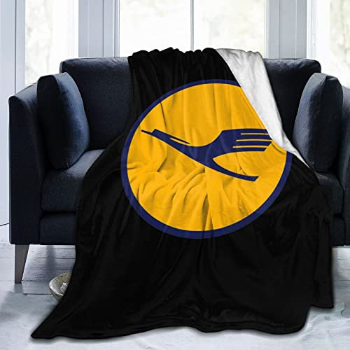 Überwurf Flanelldecken für Lufthansa Bed Chair Couch Sofa Warm Cosy Soft Fleece Blanket Geschenke für Kinder Erwachsene 60X50