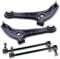 ATEC Germany 2x Querlenker Vorderachse vorne links & rechts, 2x Koppelstange vorne Kompatibel mit FORD FIESTA Mk6 (CB1, CCN), FIESTA Mk6 Van, MAZDA 2 (DE_, DH_)
