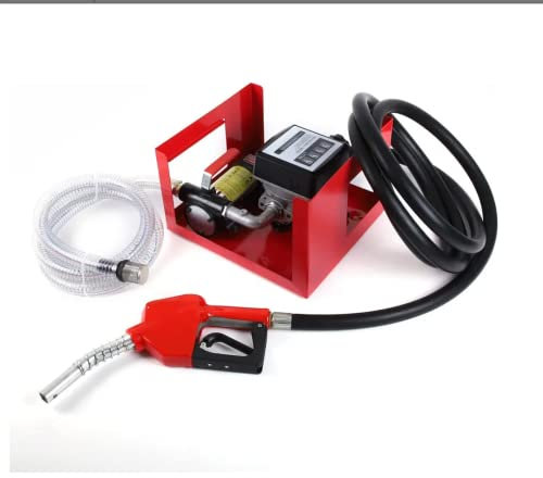 12V 175W Elektrische Dieselpumpe Selbstansaugend Komplett Set, Automatische Zapfpistole Mit Drehgelenk, 4m Schlauch, Zählwerk, Bequemes Tanken Mit 50l/min Dieselförderung