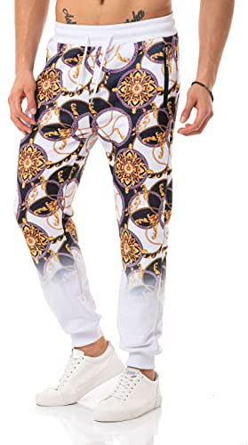 Red Bridge Herren Jogginghose Sweat Pants Luxury Fade Weiß S