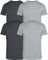 JRC Just Royal Clothing Pack of 4 Mens Short Sleeve Crewneck T-Shirts, Casual Round Neck Tops (Heather Grey, Charcoal, L)