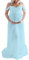Cocoarm Femmes Enceintes Robe élégante Maxi Robe de maternité Pleine Longueur Hors épaule Fendue Avant Robe de maternité pour Séance Photo Fête de Mariage (XL)