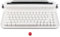 Socobeta Typewriter Keyboard ,Retro Bluetooth Keyboard Round Keycaps Universal Compact 86 Keys with Integrated Stand for Smartphone for IOS for Android(White)