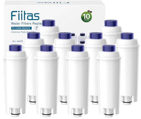 10-pcs DLSC002 WasserFilter für Delonghi Kaffeemaschine Magnifica s Dinamica, ECAM, ESAM, ETAM Serie, Wasser weich machen, Kalk reduzieren