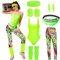 HIQE-FL 80er Jahre Accessoires Outfit Damen, Workout Kostüm Mit Bauchtasche, Stirnband für Karneval, Fasching, Mottoparty