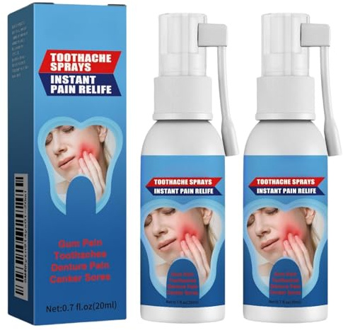 2pcs Toothache Relieving Spray,Herbal Oralcare Spray,Toothache Pain Relief,Dental Pain Relief Spray,Toothache Pain Relief for Adult,Instant Teeth Treatment Relief,Strong Pain Relief for Toothache
