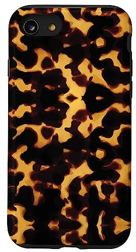 iPhone SE (2020) / 7 / 8 Tortoise Shell Pattern Brown & Orange Exotic Turtle Shell Case