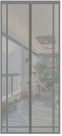 Sekey Zanzariera magnetica per porta del balcone, senza fori, ritagliabile, zanzariera e porta con nastro adesivo allargato