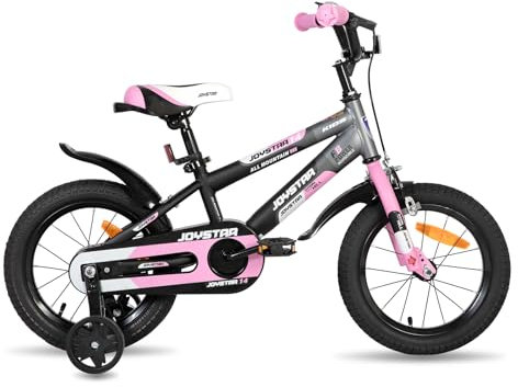 JOYSTAR Berry 14 Zoll Kinderfahrrad für 3-5 Jahre Jungen & Mädchen, 14 Zoll Jungenfahrrad mit Stützräder,Rosa
