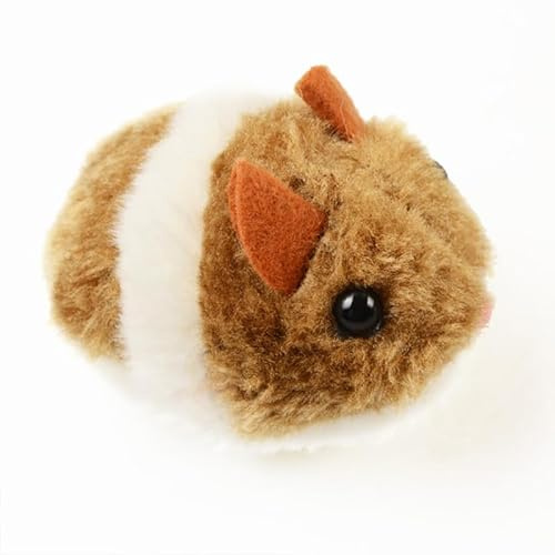 FUXIU Pull String Mouse Vibrating Movable Interactive Toy Plush Mice For Cats Kitten Interaktives Katzenspielzeug Feder
