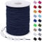 CAMAL Cordon Elastique Fil Polyester 1mm Cordon pour Perles 100m Fil Élastique Fil Tressé Cordon d'Artisanat Corde Elastique pour Bracelets, Bricolage Artisanat, Colliers (Bleu Marine)