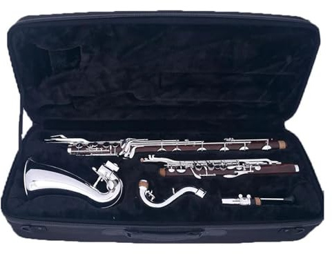 Cocobolo-Holz Bassklarinette Low-C Bb/Sib Professionelles Klarinetteninstrument Mit Zubehör Klarinettenset