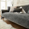 Upgrade Milchsamt Superweiche Sofa Überzug L Form U 1/2/3/4 Sitzer Couch Überzug Ecksofa, Sofabezug Set Universelle Rutschfeste Sofaschoner SofaÜberwurf Schutzdecke für Wohnzimmer(Dunkelgrau 90*180cm)