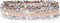 Armband Damen Kristall Perlen, Mehrschichtiges Stein Armband, Boho Modeschmuck für Frauen & Mädchen (Gold)