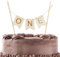 JJUNW Cake Topper 1. Geburtstag, Holz Tortendeko 1. Jahrestagsfeier Kuchentopper Happy Birthday Geburtstagsparty Kuchen Deko 1. Geburtstag Kindergeburtstag Mädchen Junge